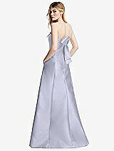 Side View Thumbnail - Silver Dove Strapless A-line Satin Gown with Modern Bow Detail