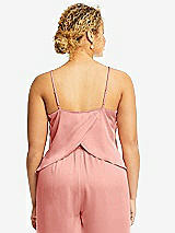 Alt View 2 Thumbnail - Rose Split Back Whisper Satin Cami Top