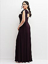 Alt View 2 Thumbnail - Deep Plum Chiffon Convertible Maxi Dress with Multi-Way Tie Straps
