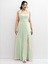 Front View Thumbnail - Mint Green Chiffon Convertible Maxi Dress with Multi-Way Tie Straps