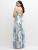 Alt View 6 Thumbnail - Cottage Rose Dusk Blue Chiffon Convertible Maxi Dress with Multi-Way Tie Straps