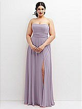 Alt View 4 Thumbnail - Lilac Haze Chiffon Convertible Maxi Dress with Multi-Way Tie Straps