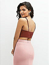 Rear View Thumbnail - Auburn Moon Crepe Mix-and-Match Midriff Corset Top 