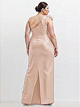 Alt View 2 Thumbnail - Cameo Oversized Flower One-Shoulder Satin Column Dress