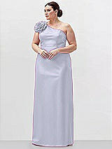 Alt View 1 Thumbnail - Silver Dove Oversized Flower One-Shoulder Satin Column Dress