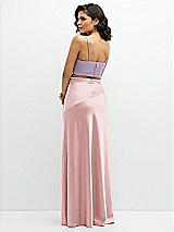 Alt View 2 Thumbnail - Lilac Haze Satin Mix-and-Match Draped Midriff Top