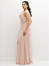 Side View Thumbnail - Cameo Soft Cowl-Neck A-Line Maxi Dress with Adjustable Straps