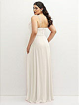 Rear View Thumbnail - Ivory Soft Cowl-Neck A-Line Maxi Dress with Adjustable Straps