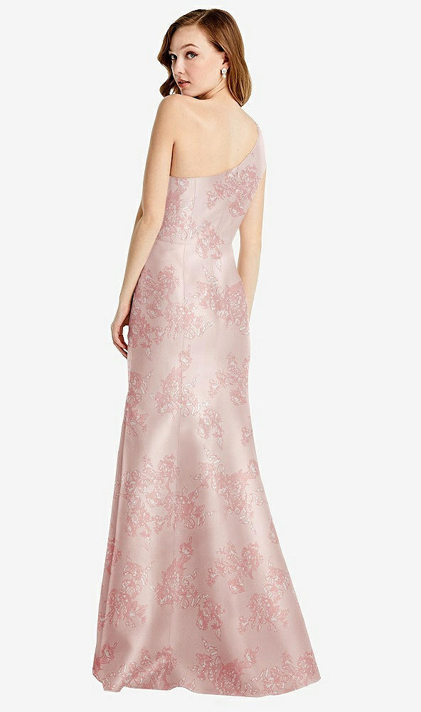 Back View - Bow And Blossom Print Bella Bridesmaids Dress BB137