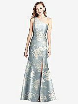 Front View Thumbnail - Porcelain Blue Seraphina Floral Bella Bridesmaids Dress BB137