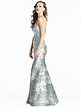 Side View Thumbnail - Porcelain Blue Seraphina Floral Bella Bridesmaids Dress BB137