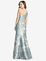 Rear View Thumbnail - Porcelain Blue Seraphina Floral Bella Bridesmaids Dress BB137