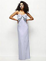 Alt View 1 Thumbnail - Silver Dove Strapless Satin Column Maxi Dress with Oversized Handcrafted Bow
