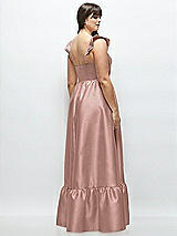 Alt View 3 Thumbnail - Neu Nude Satin Corset Maxi Dress with Ruffle Straps & Skirt