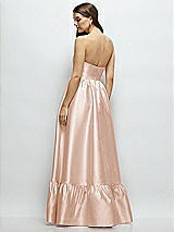 Rear View Thumbnail - Cameo Strapless Cat-Eye Boned Bodice Maxi Dress with Ruffle Hem