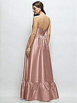 Rear View Thumbnail - Neu Nude Strapless Cat-Eye Boned Bodice Maxi Dress with Ruffle Hem