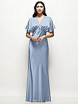 Alt View 1 Thumbnail - Cloudy Plunge Neck Kimono Sleeve Satin Bias Maxi Dress