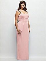 Alt View 2 Thumbnail - Rose Corset Midriff Crepe Column Maxi Dress