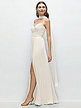 Front View Thumbnail - Ivory Skinny Chiffon Scarf