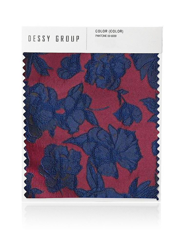 Front View - Burgundy Midnight Floral Heritage Floral Jacquard Swatches