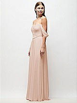 Side View Thumbnail - Cameo Off-the-Shoulder Basque Corset Chiffon Maxi Dress