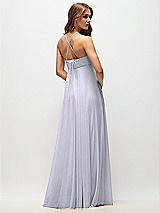 Side View Thumbnail - Silver Dove Empire Waist Chiffon Halter Maxi Dress with Convertible Spaghetti Straps