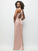 Rear View Thumbnail - Toasted Sugar Cowl Neck Criss-Cross Back Satin Maxi Dress