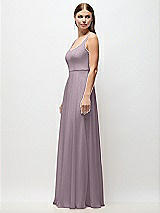 Side View Thumbnail - Lilac Dusk Scoop Neck Tank Strap Chiffon Maxi Dress