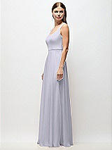 Side View Thumbnail - Silver Dove Scoop Neck Tank Strap Chiffon Maxi Dress