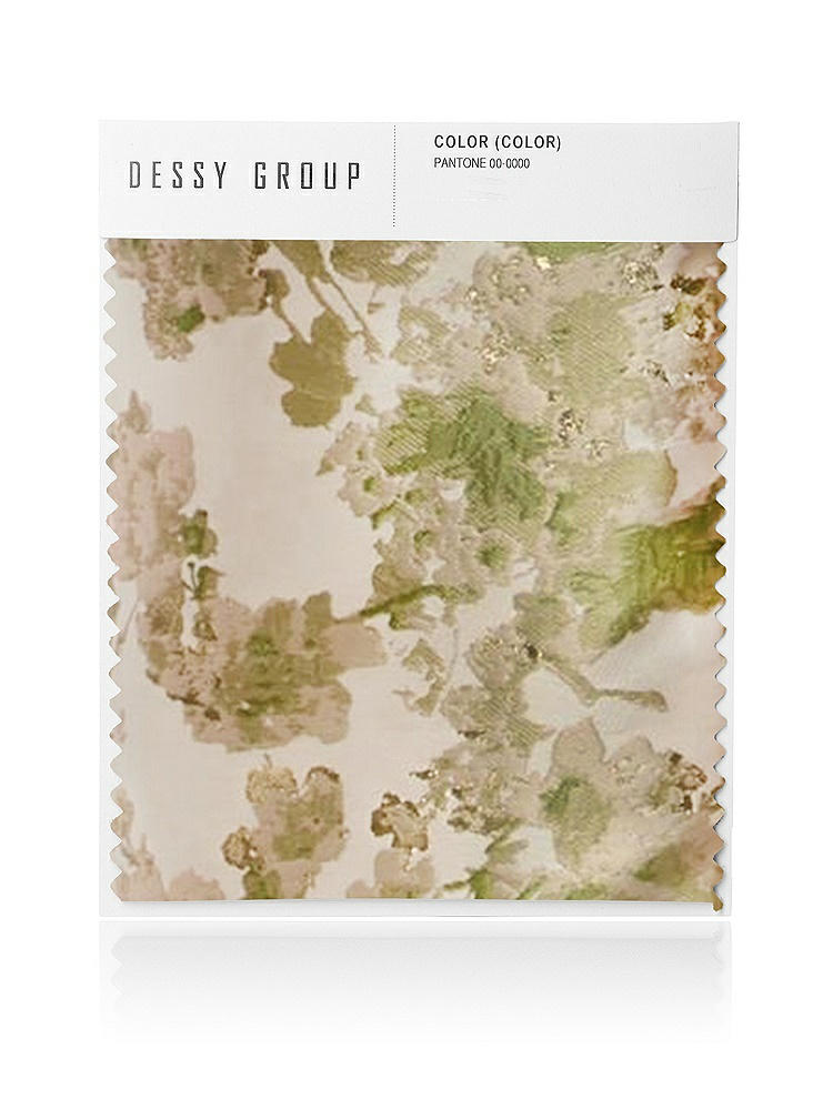 Front View - Peridot Blush Abstract Floral Jacquard Swatches