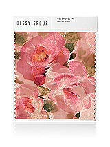 Front View Thumbnail - Guava Floral Print Organza Jacquard Swatches
