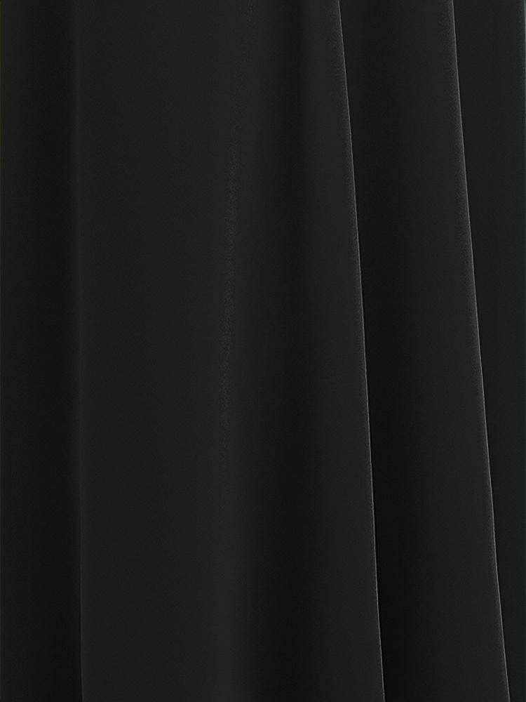 Front View - Black Sheer Crepe Fabric by the Yard