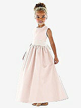 Front View Thumbnail - Blush & Ivory Flower Girl Dress FL4021