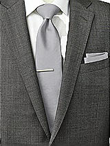 Rear View Thumbnail - French Gray Peau de Soie Pocket Squares by After Six