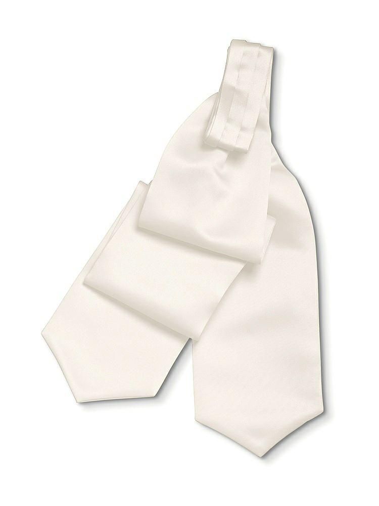 Back View - Ivory Dupioni Cravats by After Six