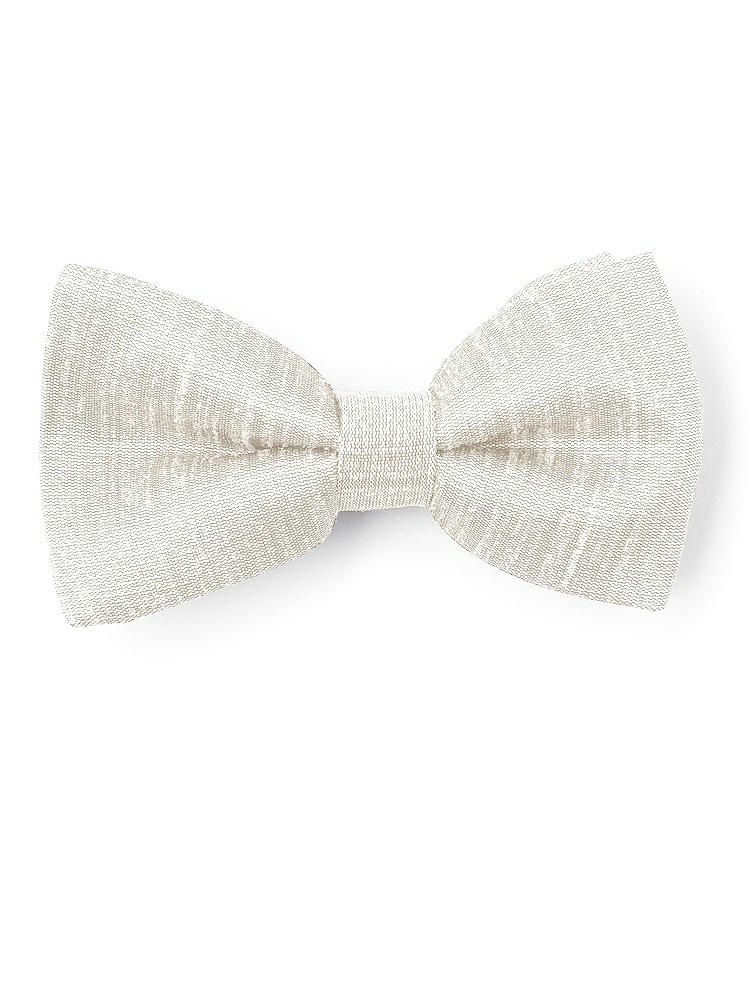 Front View - Ivory Dupioni Boy's Clip Bow Tie by After Six