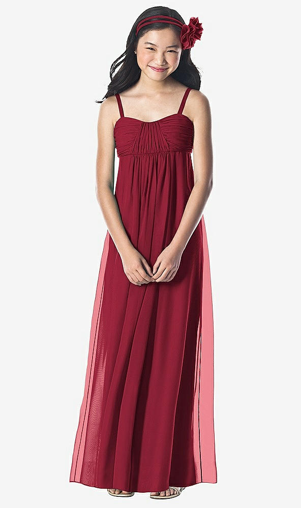 Front View - Burgundy Dessy Collection Junior Bridesmaid Style JR835