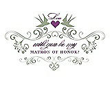 Front View Thumbnail - Kiwi & Orchid Will You Be My Matron of Honor Card - Classic
