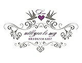 Front View Thumbnail - Mocha & Orchid Will You Be My Bridesmaid Card - Classic