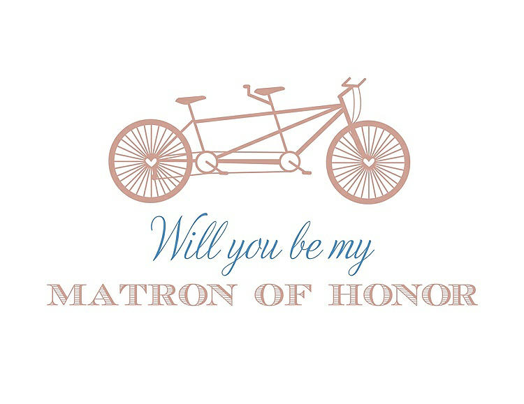 Front View - Fresco & Cornflower Will You Be My Matron of Honor Card - Bike