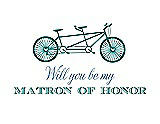Front View Thumbnail - Jade & Cornflower Will You Be My Matron of Honor Card - Bike