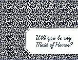 Front View Thumbnail - Blueberry & Peacock Teal Will You Be My Maid of Honor Card - Petal
