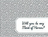 Front View Thumbnail - Frost & Peacock Teal Will You Be My Maid of Honor Card - Petal
