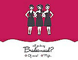 Front View Thumbnail - Posie & Ebony Will You Be My Bridesmaid Card - Girls Checkbox