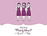 Front View Thumbnail - Hyacinth (iridescent Taffeta) & Persian Plum Will You Be My Maid of Honor Card - Girls Checkbox