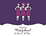 Front View Thumbnail - Majestic & Persian Plum Will You Be My Maid of Honor Card - Girls Checkbox
