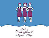 Front View Thumbnail - Cornflower & Persian Plum Will You Be My Maid of Honor Card - Girls Checkbox
