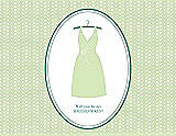 Front View Thumbnail - Honey Dew & Pantone Turquoise Will You Be My Bridesmaid Card - Dress