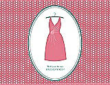 Front View Thumbnail - Nectar & Pantone Turquoise Will You Be My Bridesmaid Card - Dress
