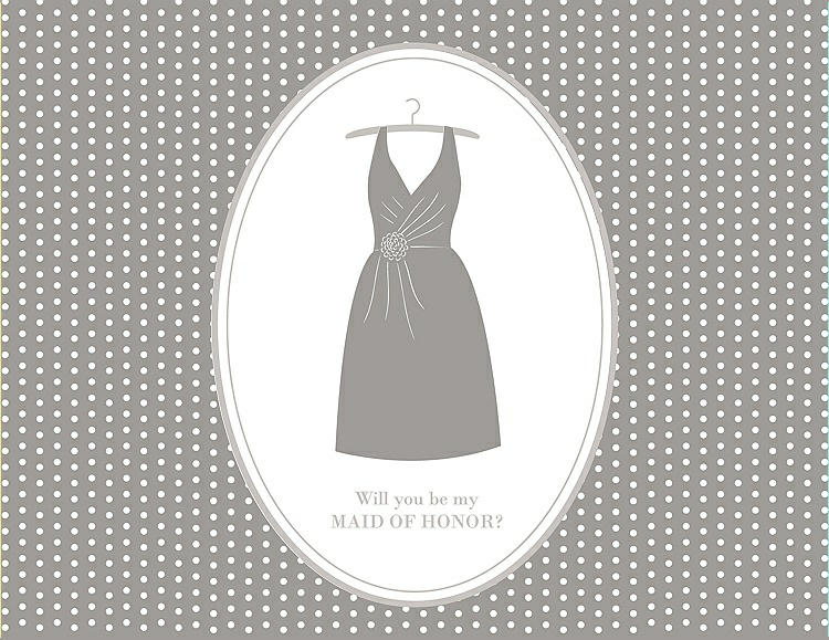 Front View - Cathedral & Oyster Will You Be My Maid of Honor Card - Dress
